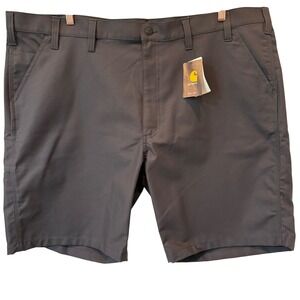 NWT!! Carhartt Size 48 Relaxed Fit Shorts Utility Work Comfort‎ Cotton/Poly Gray